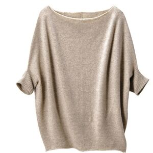 Uniqlo Beige Women's Cashmere Poncho Sweater